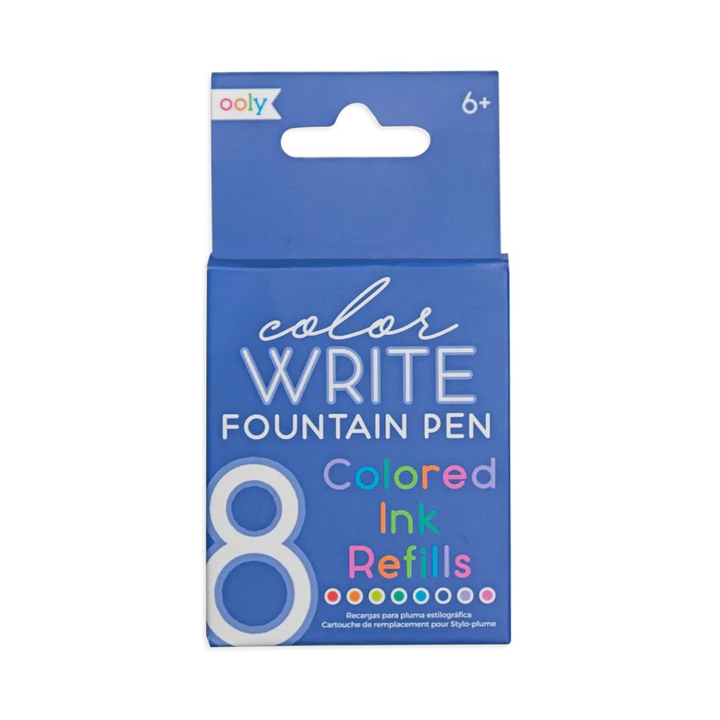 Ooly Color Write Fountain Pens Colored Ink Refills (8 Set)