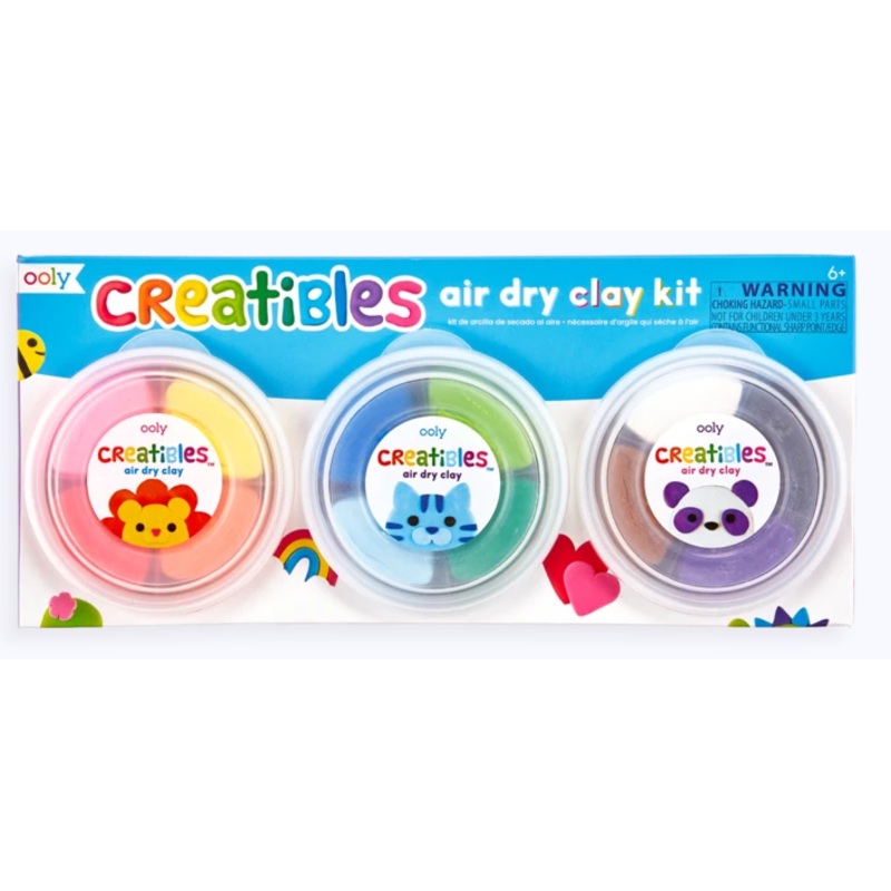 Ooly Creatibles Air Dry Clay Kit – 3 Tub
