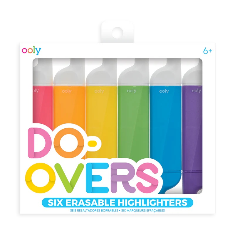 Ooly Do-Overs Erasable Highlighters (6 Set)