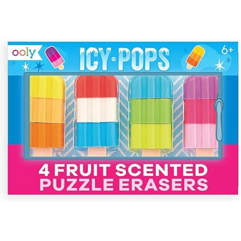 Ooly Icy Pops Fruit-Scented Erasers (4 Set)