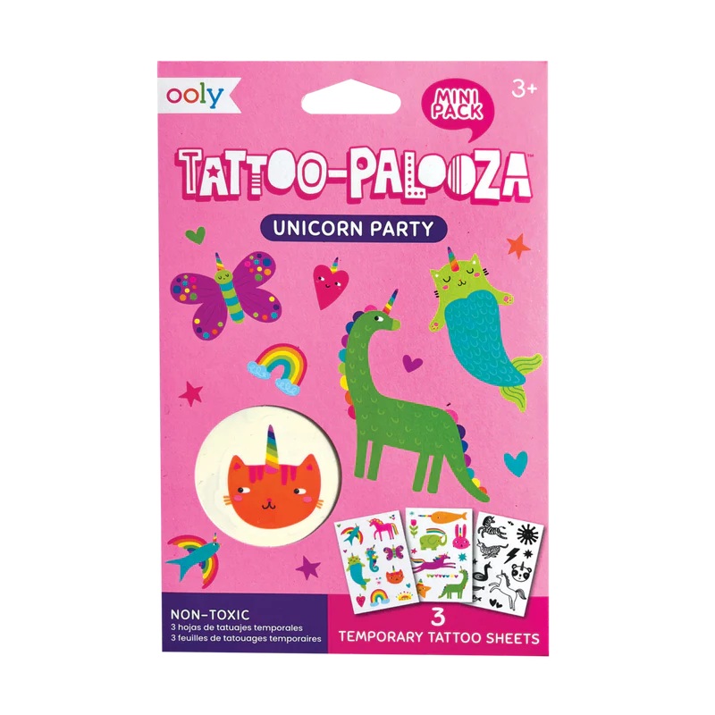 Ooly Mini Tattoo Palooza Temporary Tattoos – Unicorn Party