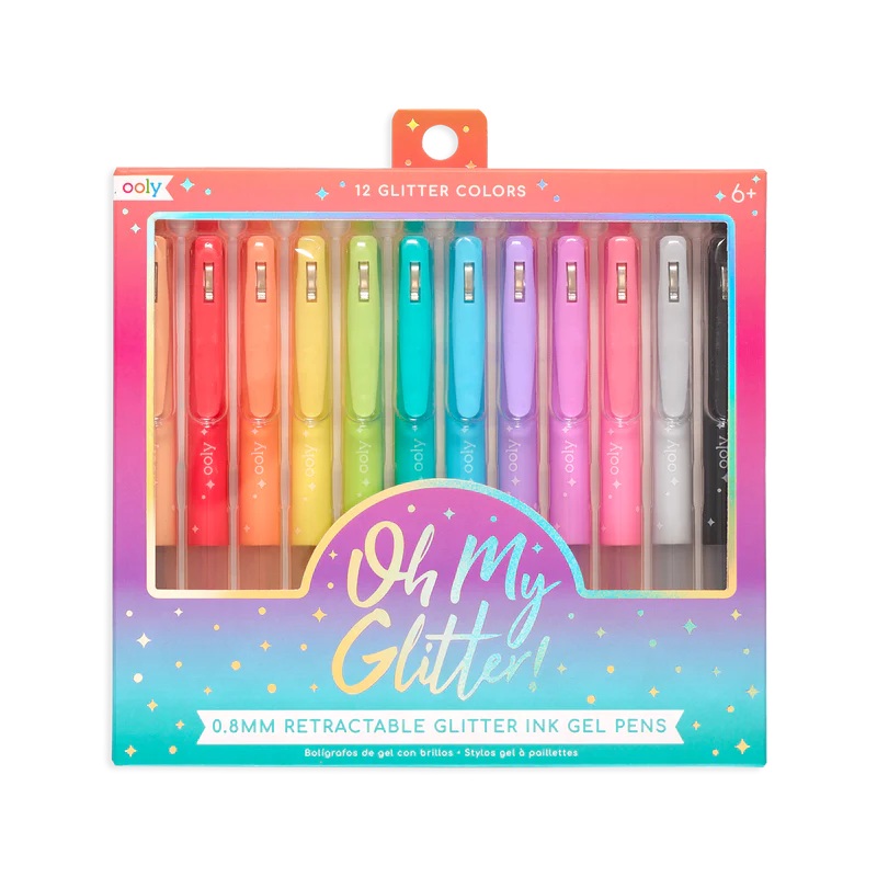 Ooly Oh My Glitter! Retractable Gel Pens (12 Set)