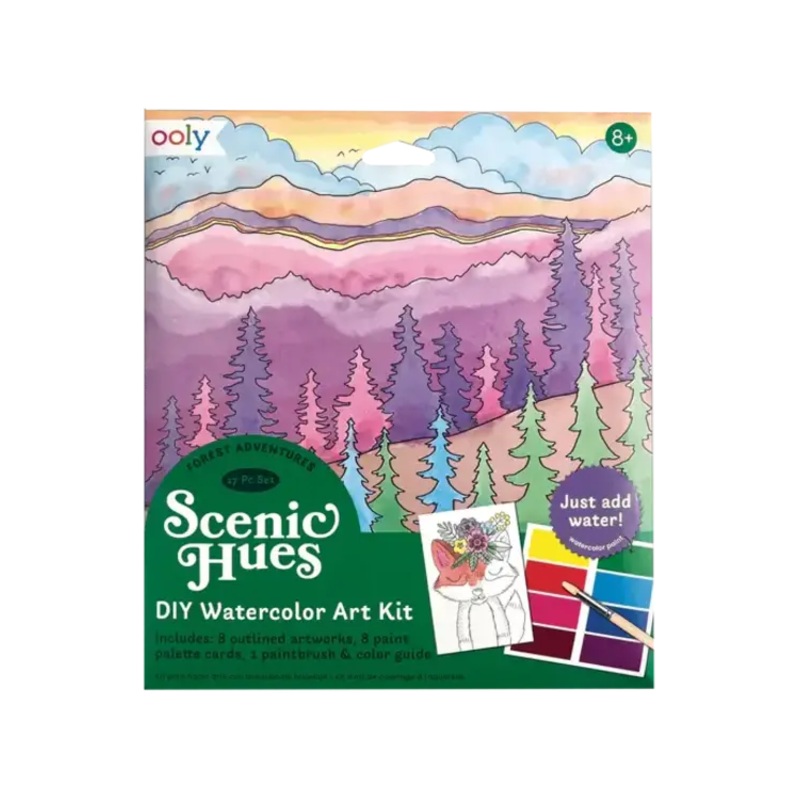 Ooly Scenic Hues Water Color Art Kit – Forest Adventure