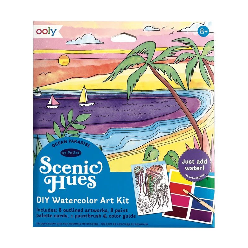 Ooly Scenic Hues Water Color Art Kit – Ocean Paradise