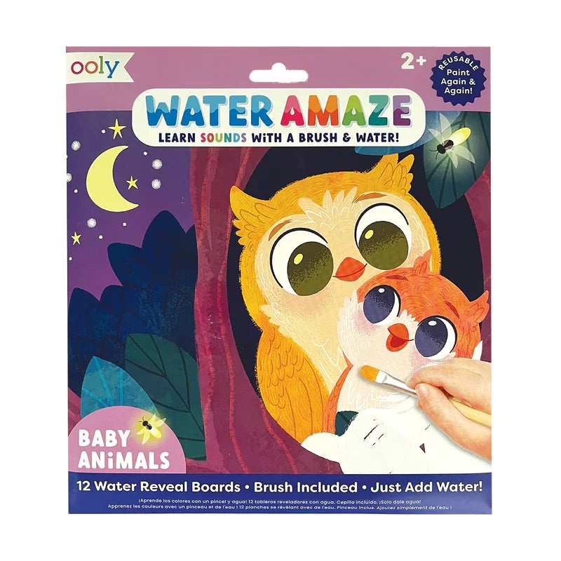 Ooly Water Amaze Water Reveal Boards – Baby Animals