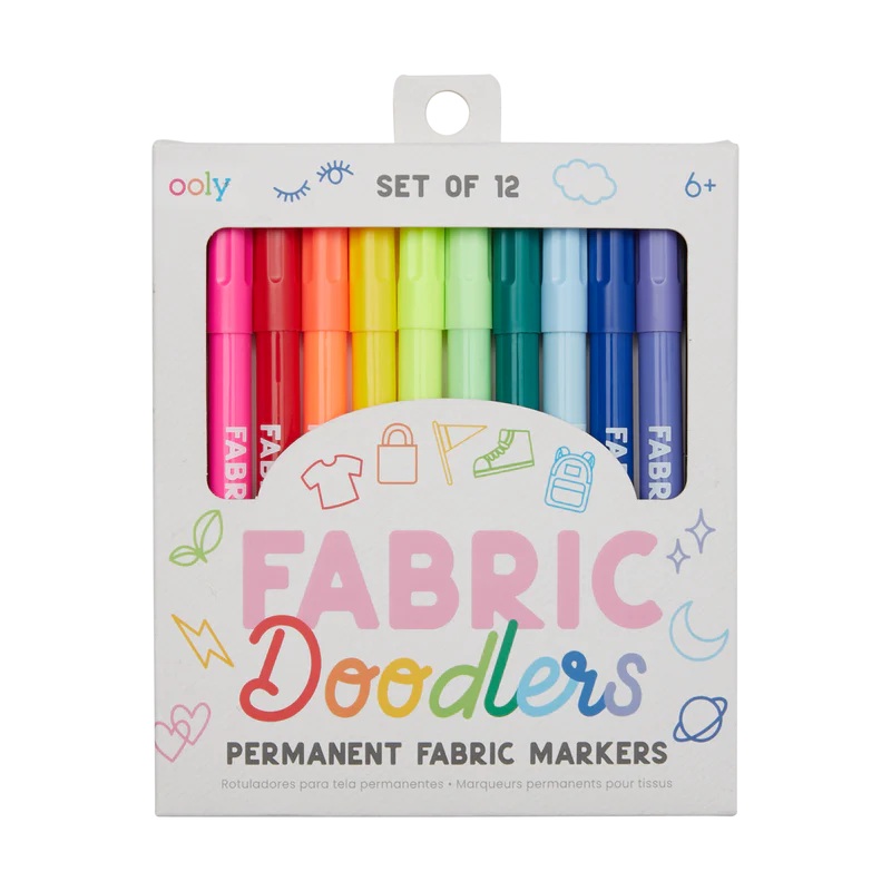 Ooly Fabric Doodlers Markers (12 Set)