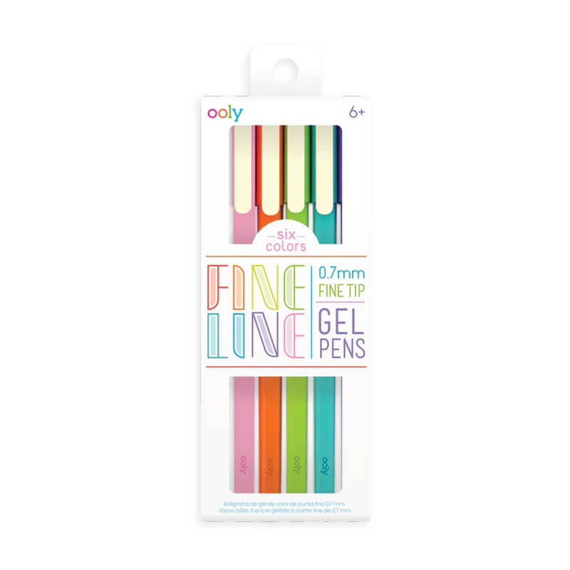 Ooly Fine Line Colored Gel Pens (6 Set)