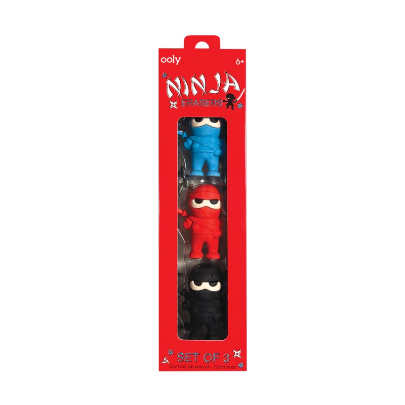 Ooly Ninja Erasers (3 Set)