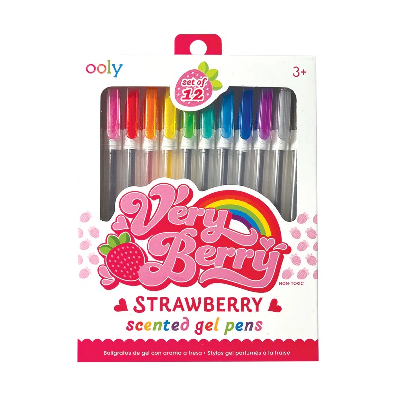 Ooly Very Berry Strawberry Scented Gel Pens (12 Set)