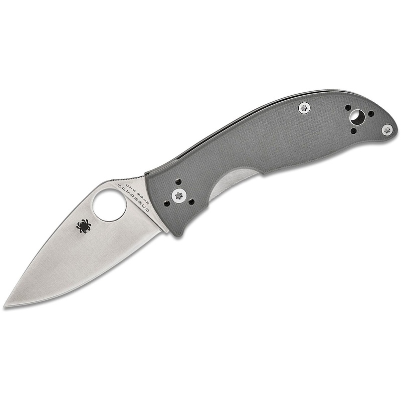Spyderco Alcyone Folding Knife 2.91 CTS BD1 Satin Plain Blade