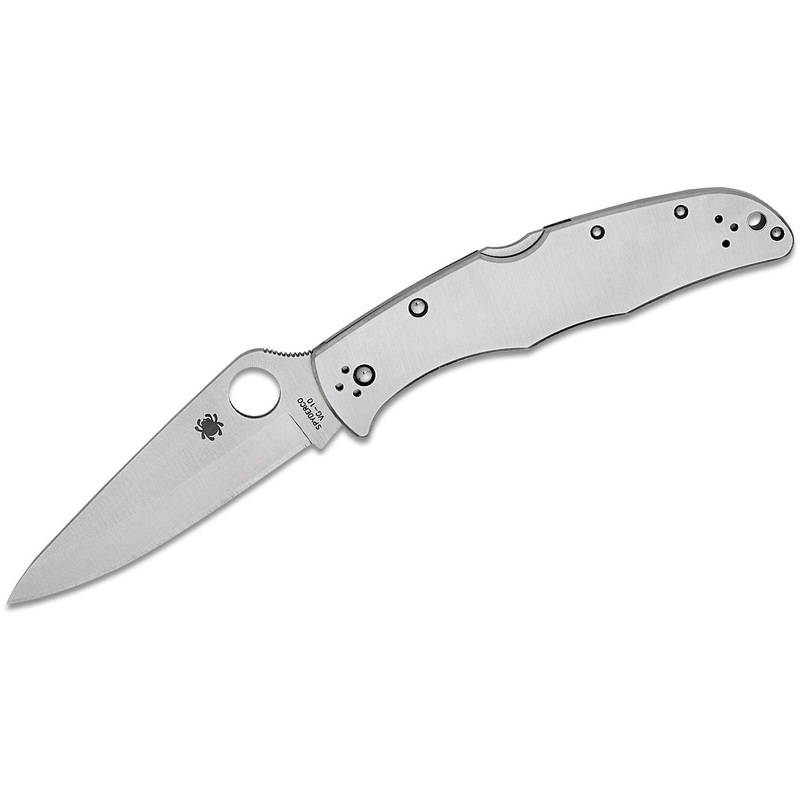 Spyderco Endura 4 Folding Knife 3.875 Satin Plain Blade