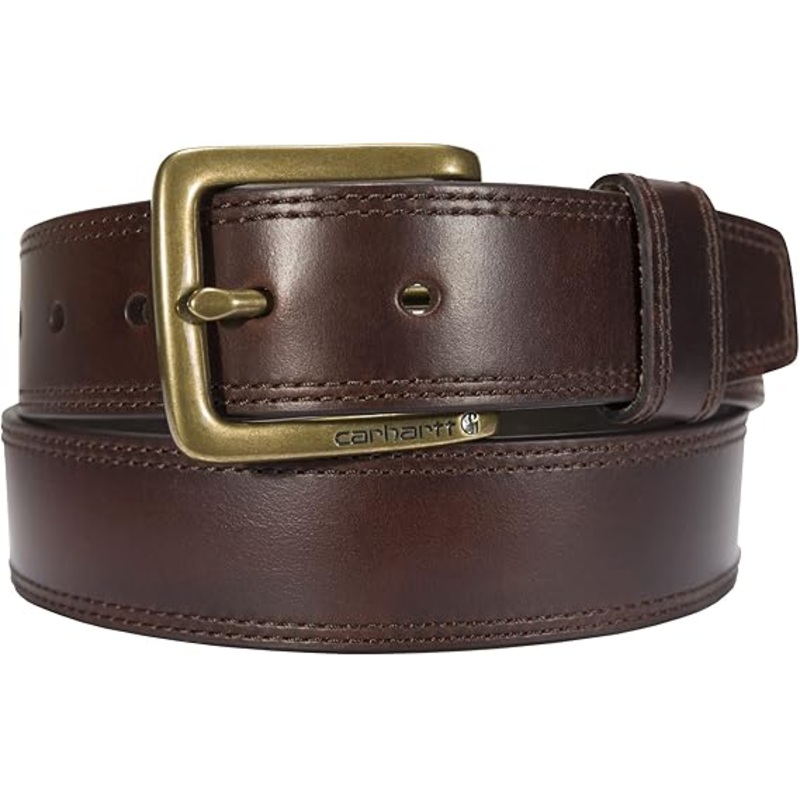 Carhartt 42 Engraved Leather Buckle Belt – Brown