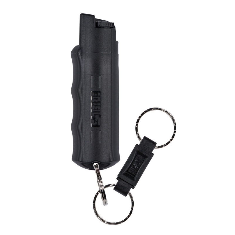 SABRE Pepper Spray w/ Quick Release Key Ring – Black