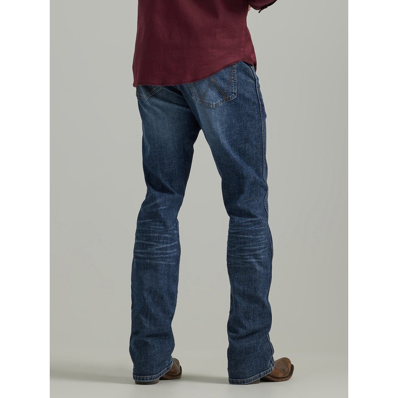 Wrangler Mens 38X32 Retro Green Slim Boot Cut