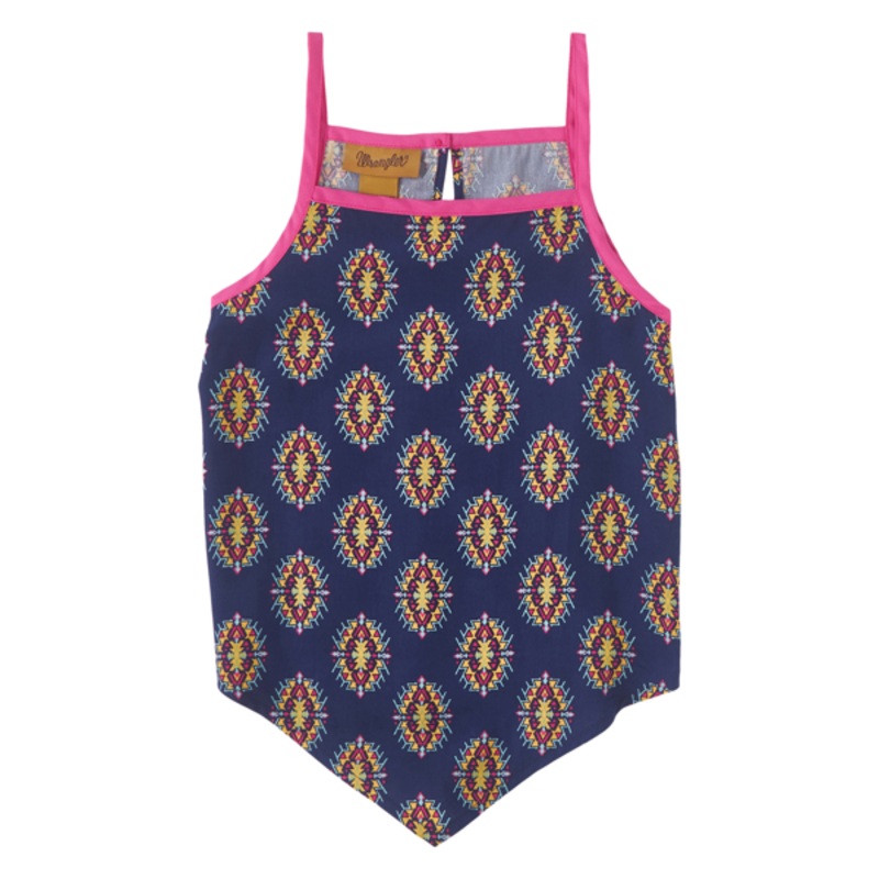 Wrangler Girls L Aztec Handkerchief Sleeveless Top
