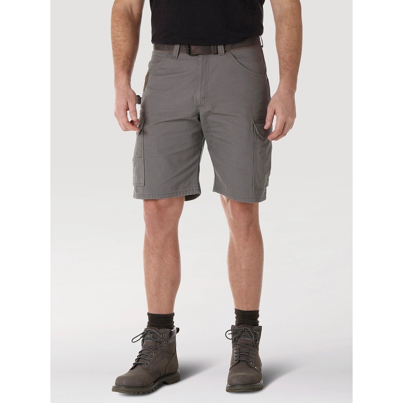 Wrangler Mens 46 Riggs Workwear Ripstop Ranger Cargo Shorts – Slate