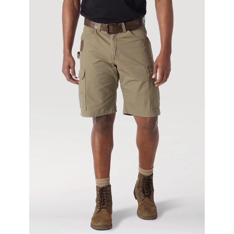 Wrangler Mens 50 Riggs Workwear Ripstop Ranger Cargo Shorts – Bark