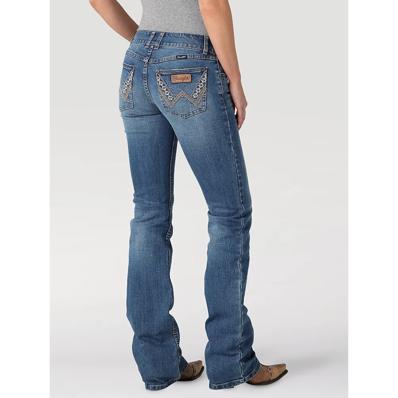 Wrangler Womens 28X36 Retro Mae Trouser Jeans – Dark Denim