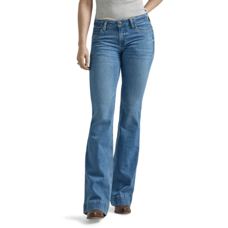 Wrangler Womens 30X34 Retro Mae Eva Mid Rise Wide Leg Jeans