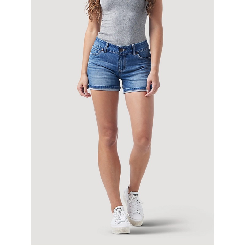 Wrangler Womens 31 Retro Mid-Rise Denim Shorts