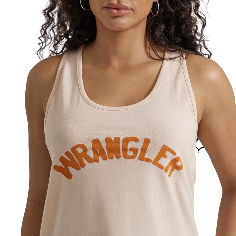 Wrangler Womens S Racer Back Tank – Peach Whip