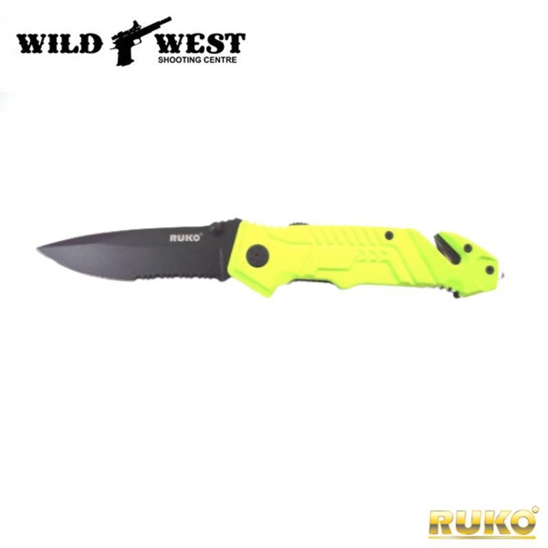 Ruko Tactical Rescue Shark Knife  Lime Green