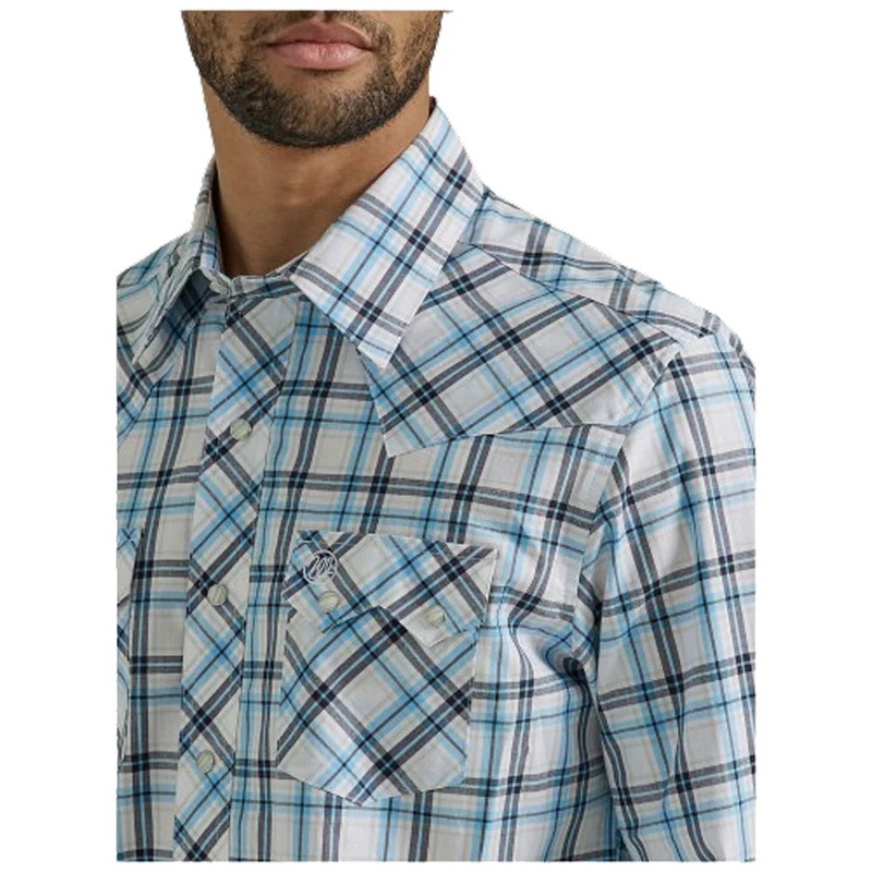 Wrangler Mens L Retro Modern Fit Long Sleeve Snap Shirt