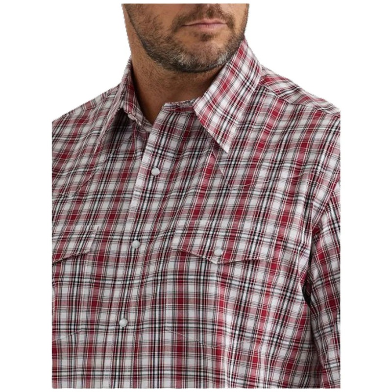 Wrangler Mens XL Wrinkle Resist Long Sleeve Snap Shirt