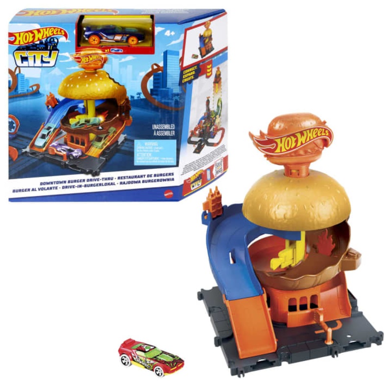 Hot Wheels City Burger Drive-Thru Playset