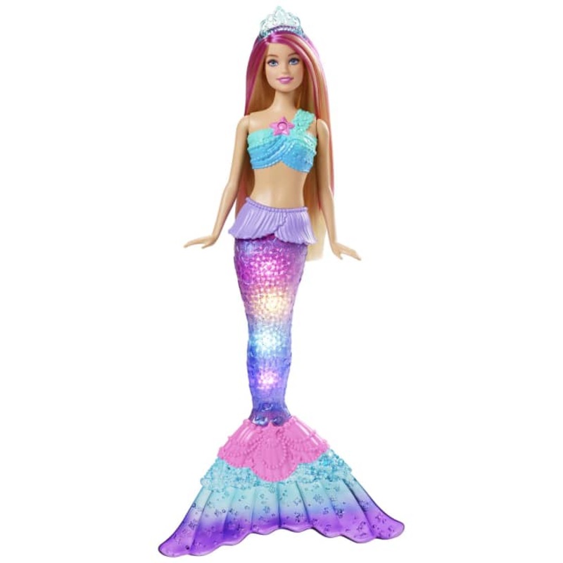 Mermaid Barbie Doll With Water-Activated Twinkle Light-Up Tail – Pink
