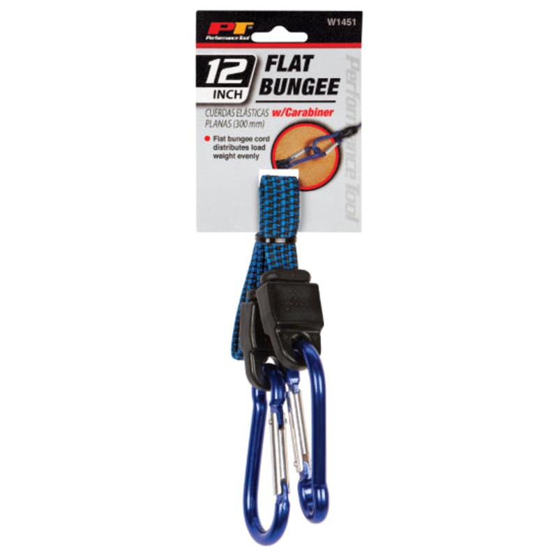 12 in. Flat Bungee w/Carabiner