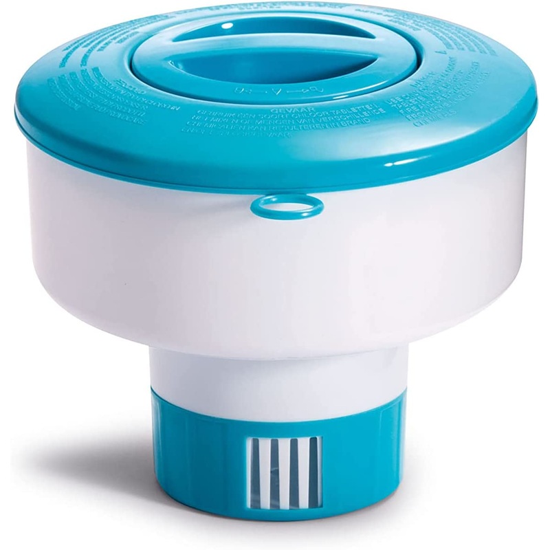 Intex 7-Inch Floating Chemical Dispenser for Pools, White/Blue