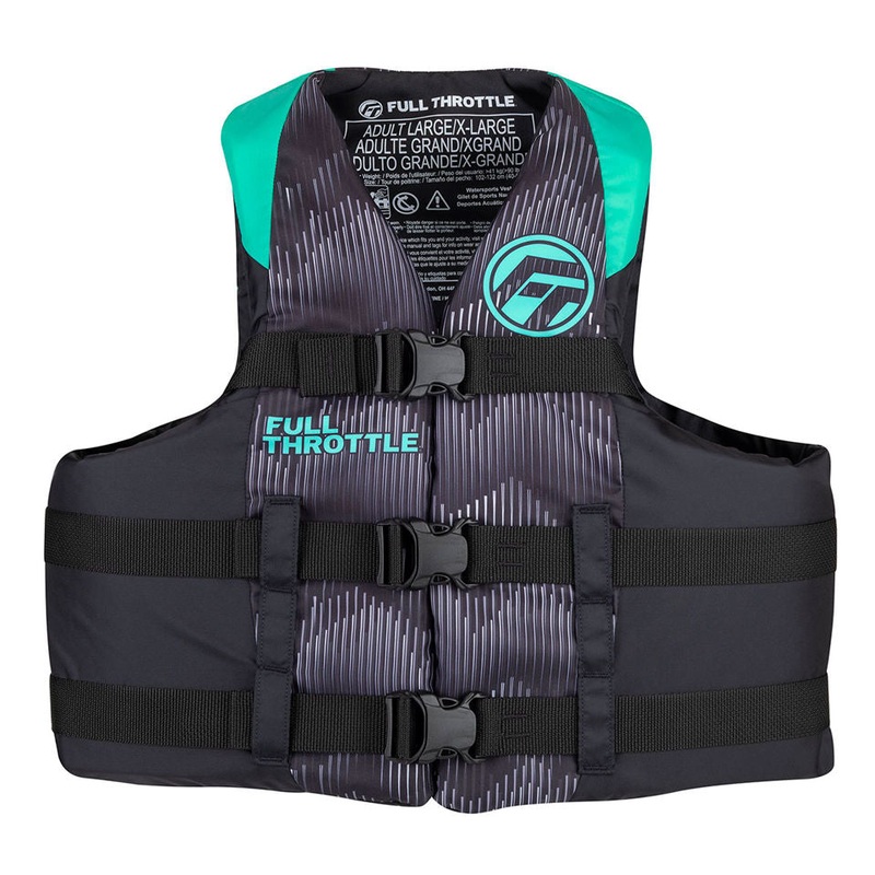 Adult Nylon Life Jacket – Aqua S/M