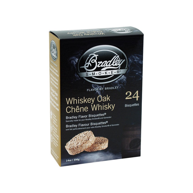 Bradley Smoker All Natural Whiskey Oak All Natural Wood Bisquettes 24 pk
