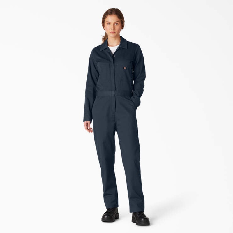 Dickies Women’s Long Sleeve Coveralls Large Dark Navy