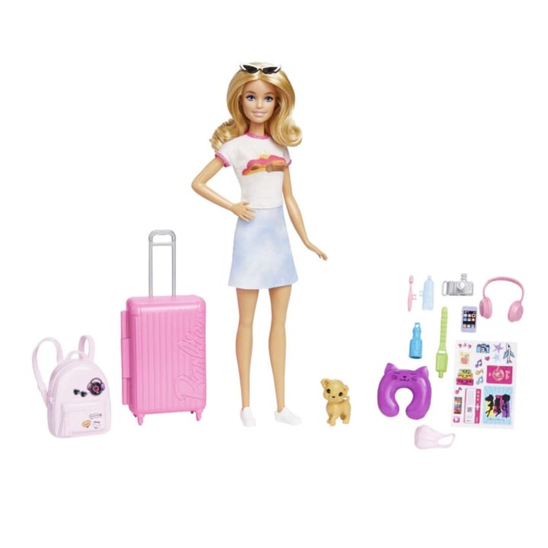 Barbie Doll And Accessories, ‘Malibu’ Travel Set With Puppy
