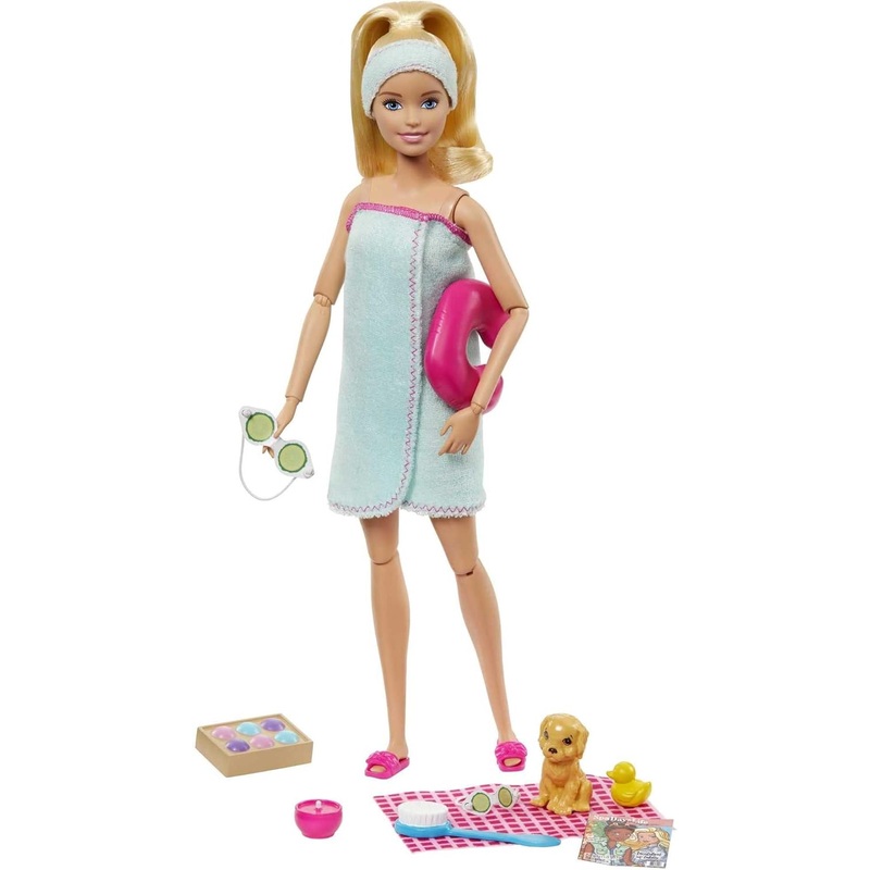 Barbie Wellness Spa Day with Puppy & 9 Accessories