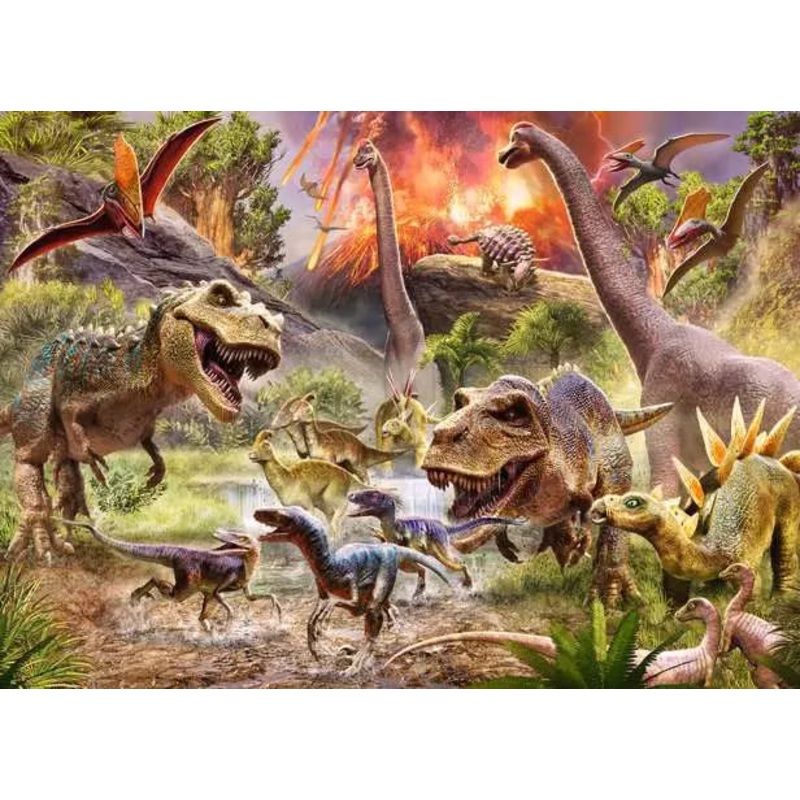 Childrens Jigsaw Puzzle Dinosaur Dash – 60 Pieces