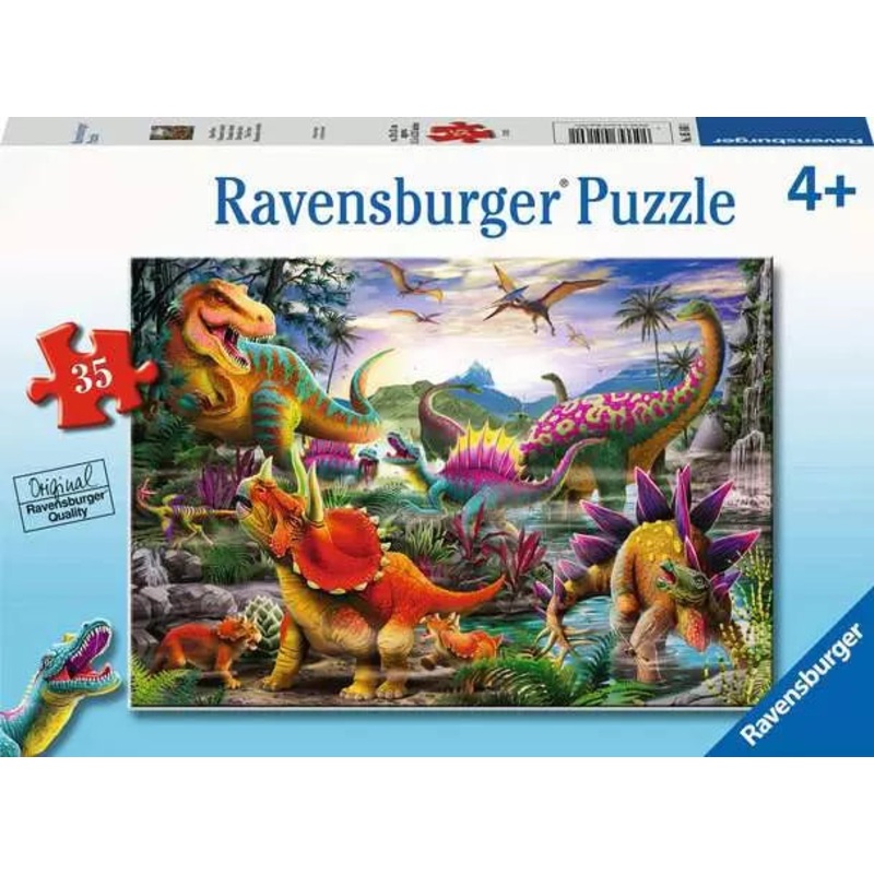 Childrens Jigsaw Puzzle T-Rex Terror – 35 Pieces
