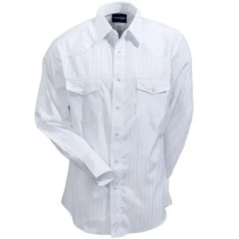 Men’s LT Long Sleeve White Sport Shirt