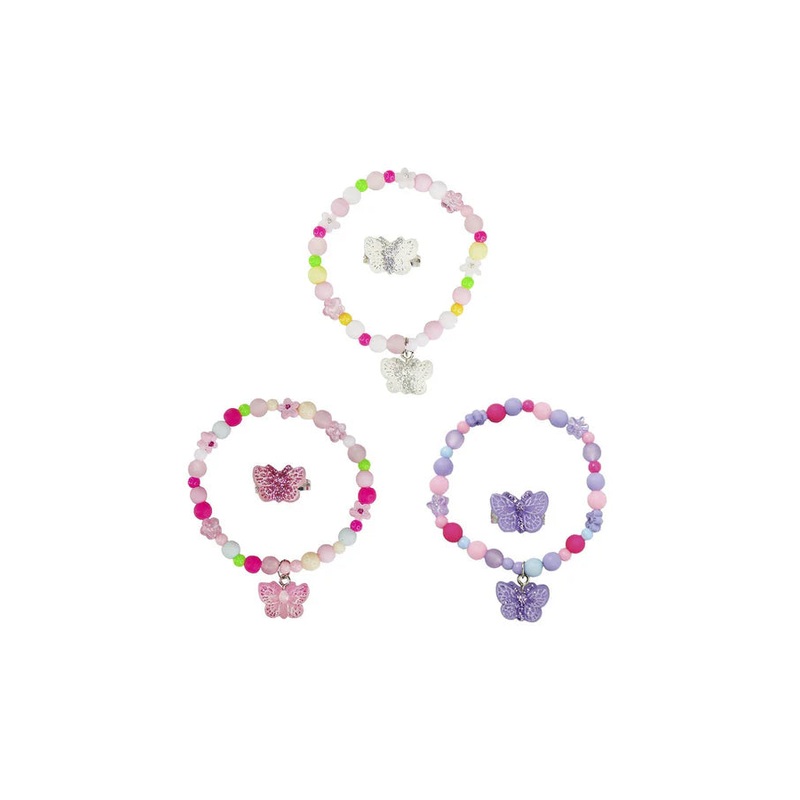 Sparkle Butterfly Bracelet & Ring Set