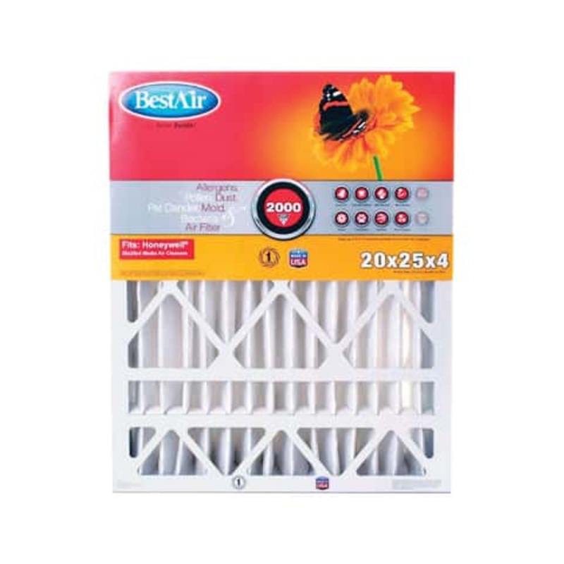 BestAir 20 in. W X 25 in. H X 4 in. D 11 MERV Pleated Air Filter 1 pk