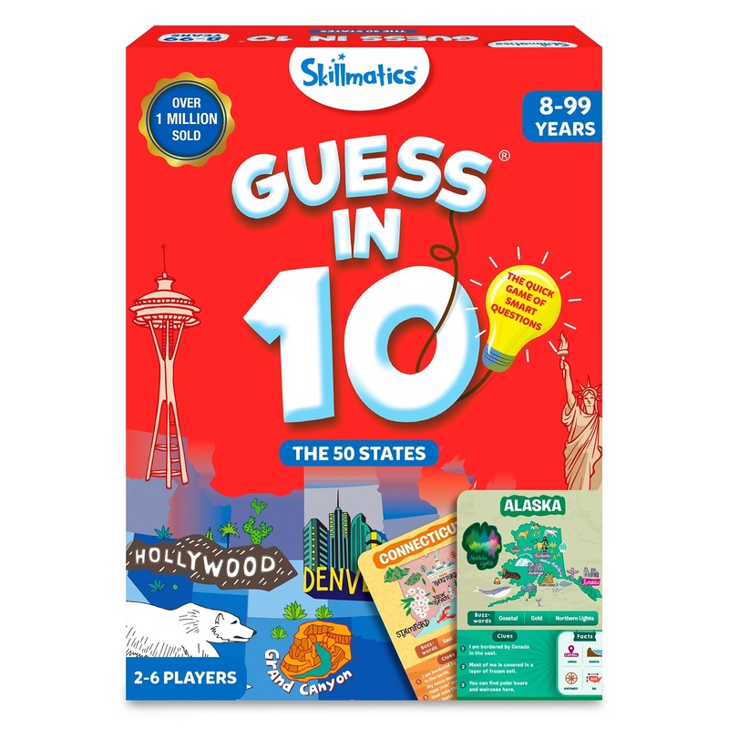 Skillmatics Card Game – Guess in 10 States of America