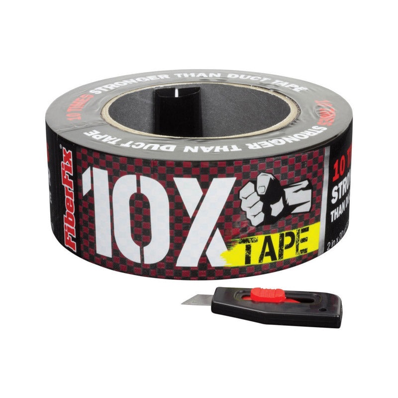 FiberFix 1.88 in. W X 20 yd L Black/Red Checker Duct Tape