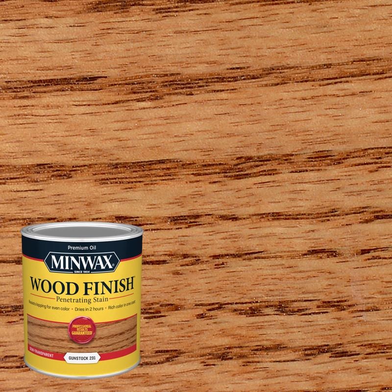 Minwax Wood Finish Semi-Transparent Gunstock Oil-Based Penetrating Wood Stain 1 qt