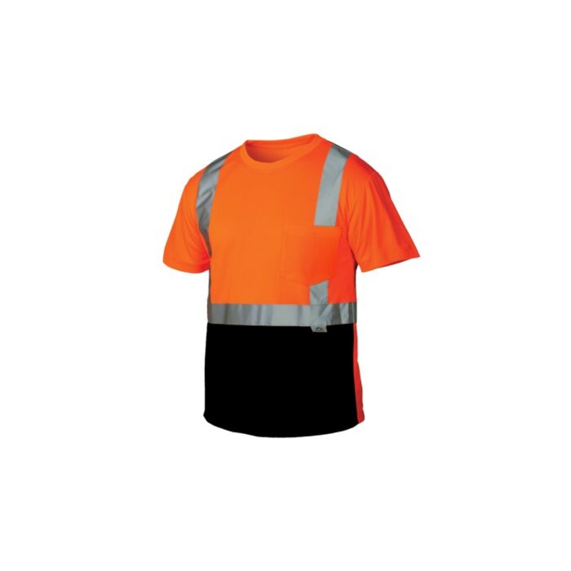 Pyramex RTS2120B Type R Class 2 Black Bottom Safety Shirt (Hi-Vis Orange) Size M