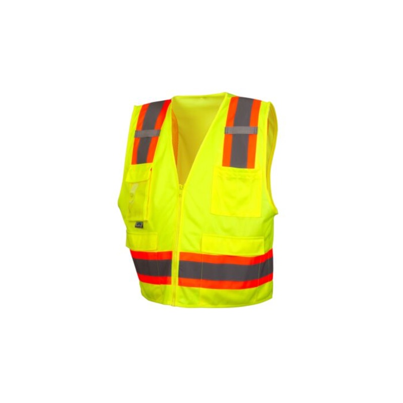 Pyramex RVZ2410CPX3 RVZ24 Series, Class 2 Surveyor Vest with Clear Pocket Size XL