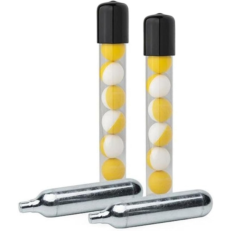 Security Equipment Sabre Home Defense Pepper Ball Launcher Refill Kit 14 Inert Powder Balls and 2 C02 Cartridges
